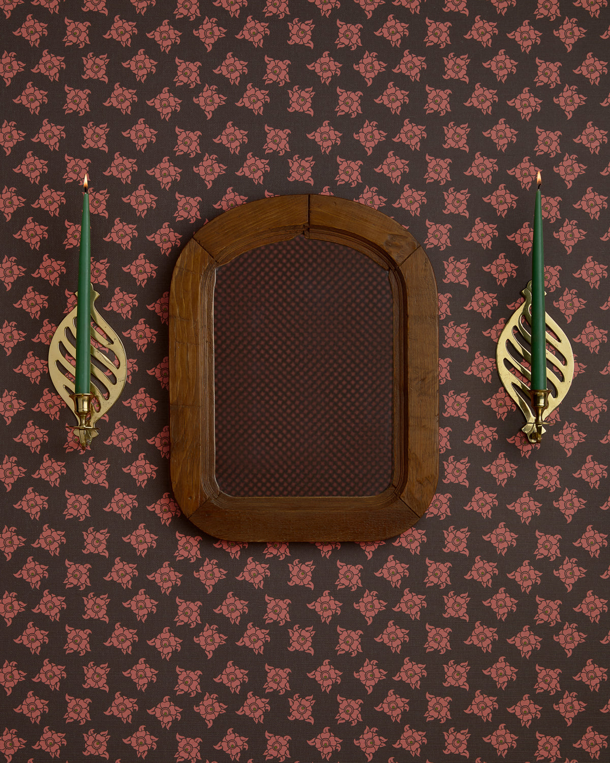 Mini Lotus on Grasscloth